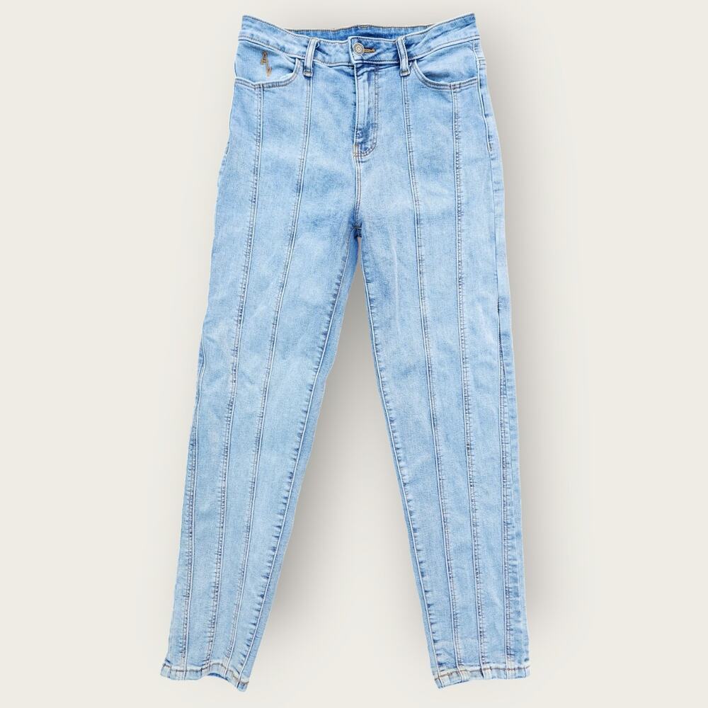 As You Jeans Women's Size 26" Seamed Mom Pockets Light Wash High-rise